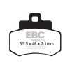 Bromsbelägg SFA-HH Street EBC Brown – miniatyr 1
