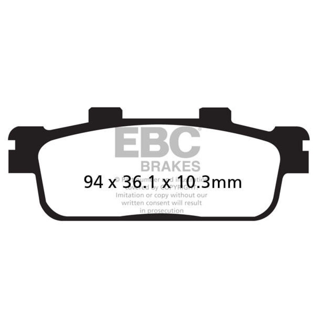 Bromsbelägg SFA-HH Street EBC Brown