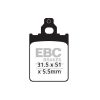 Bromsbelägg SFAC Street EBC Svart – miniatyr 1