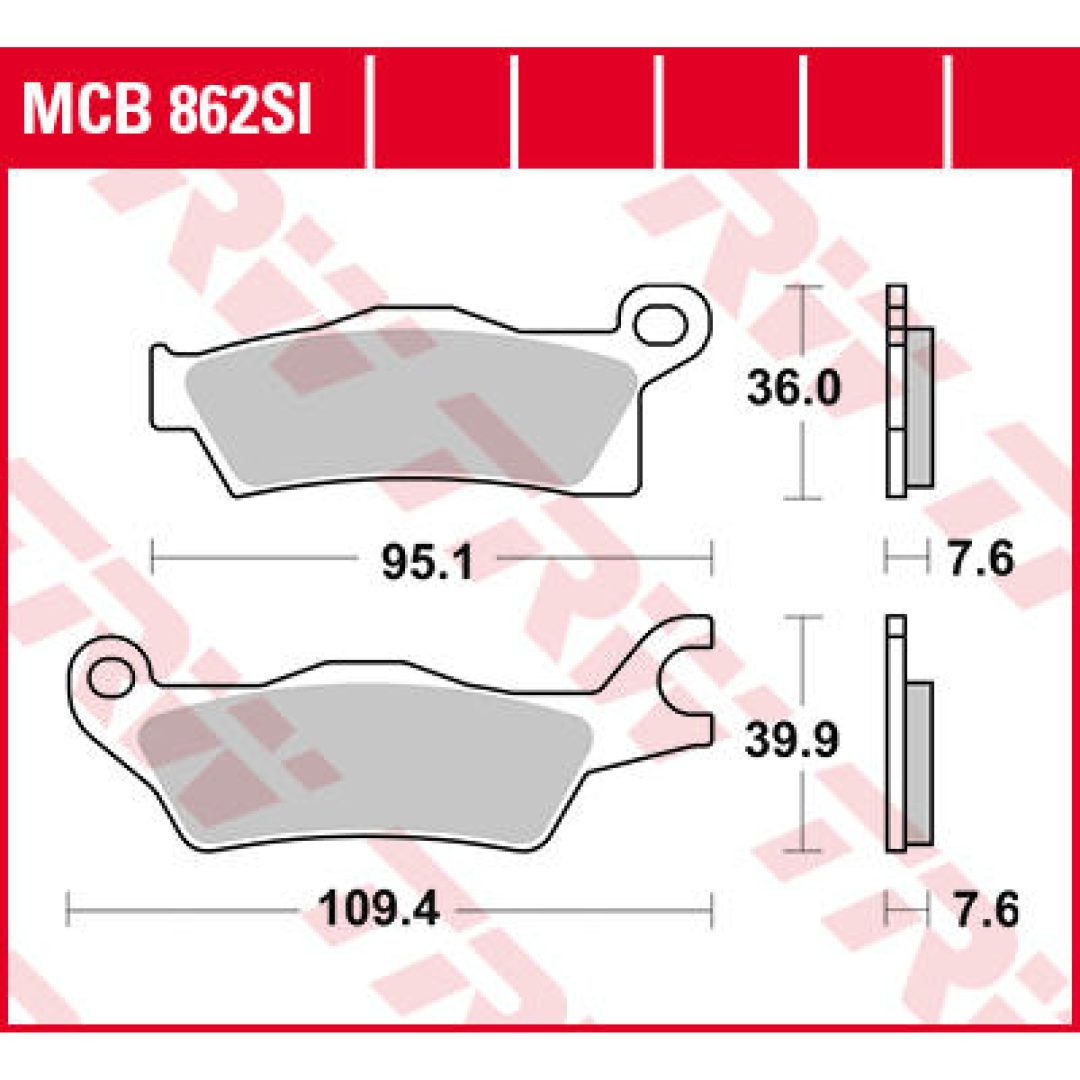 Bromsbelägg SI Offroad TRW Silver