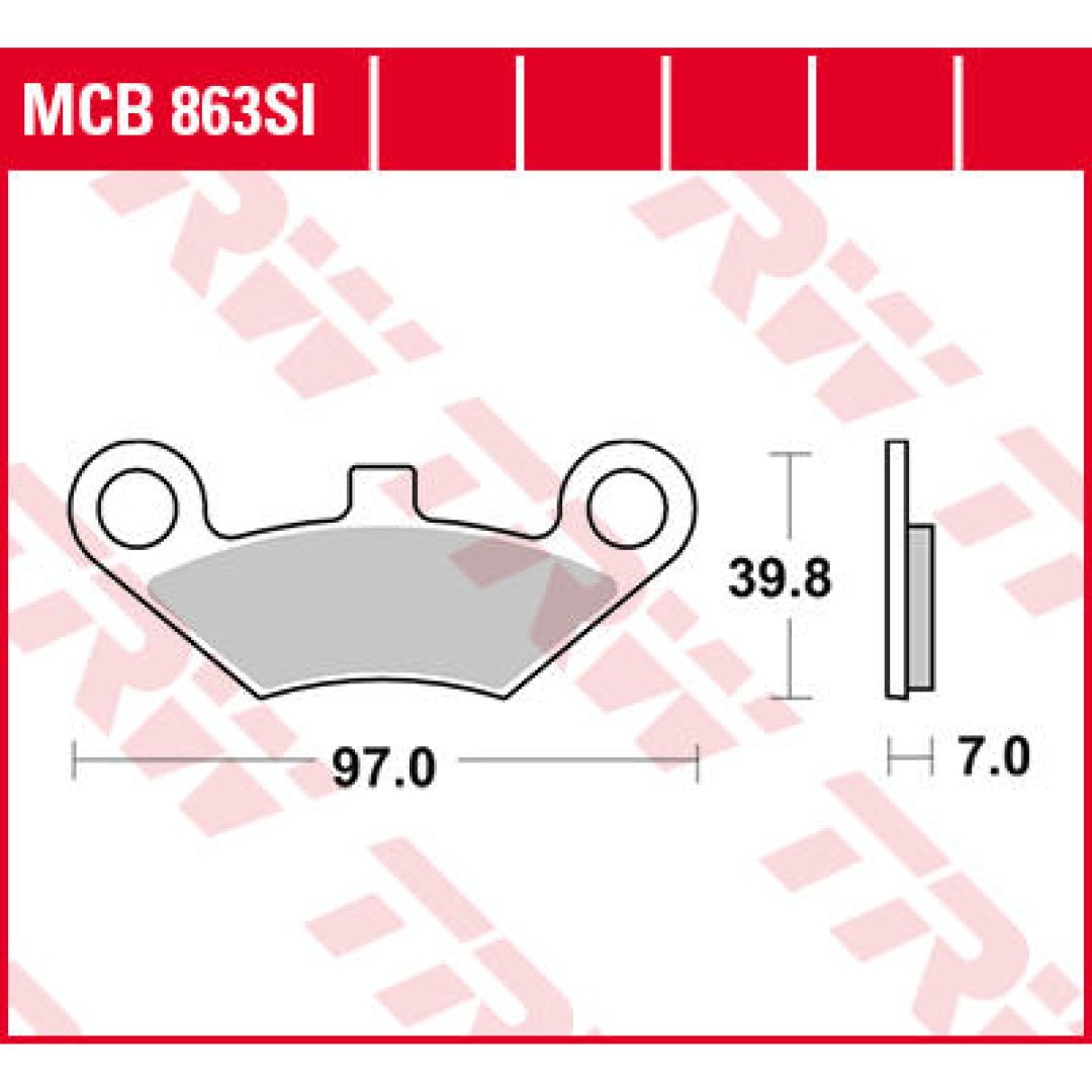 Bromsbelägg SI Offroad TRW Silver