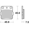 Bromsbelägg Sinter BREMBO – miniatyr 1