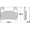 Bromsbelägg Sinter SA Prime Line BREMBO – miniatyr 2