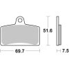 Bromsbelägg Sinter SA Prime Line BREMBO – miniatyr 2