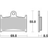 Bromsbelägg Sinter SA Prime Line BREMBO – miniatyr 2