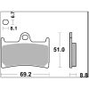 Bromsbelägg Sinter SR Xtra Line BREMBO – miniatyr 2