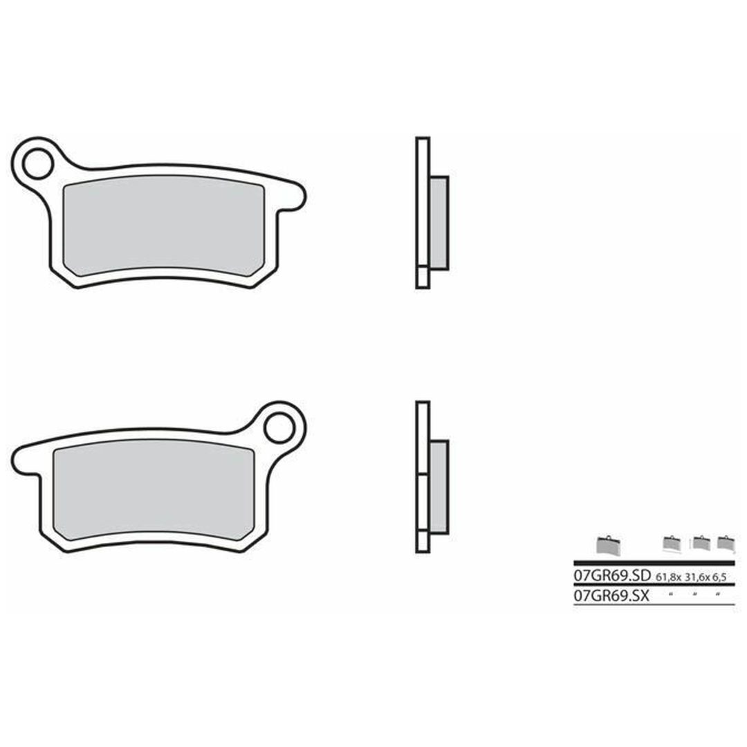 Bromsbelägg Sintrad Metall Brembo – bild 2