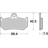 Bromsbelägg SP Prime Line Sintrade BREMBO – miniatyr 2