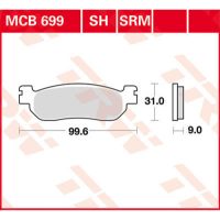 Bromsbelägg SRM TRW
