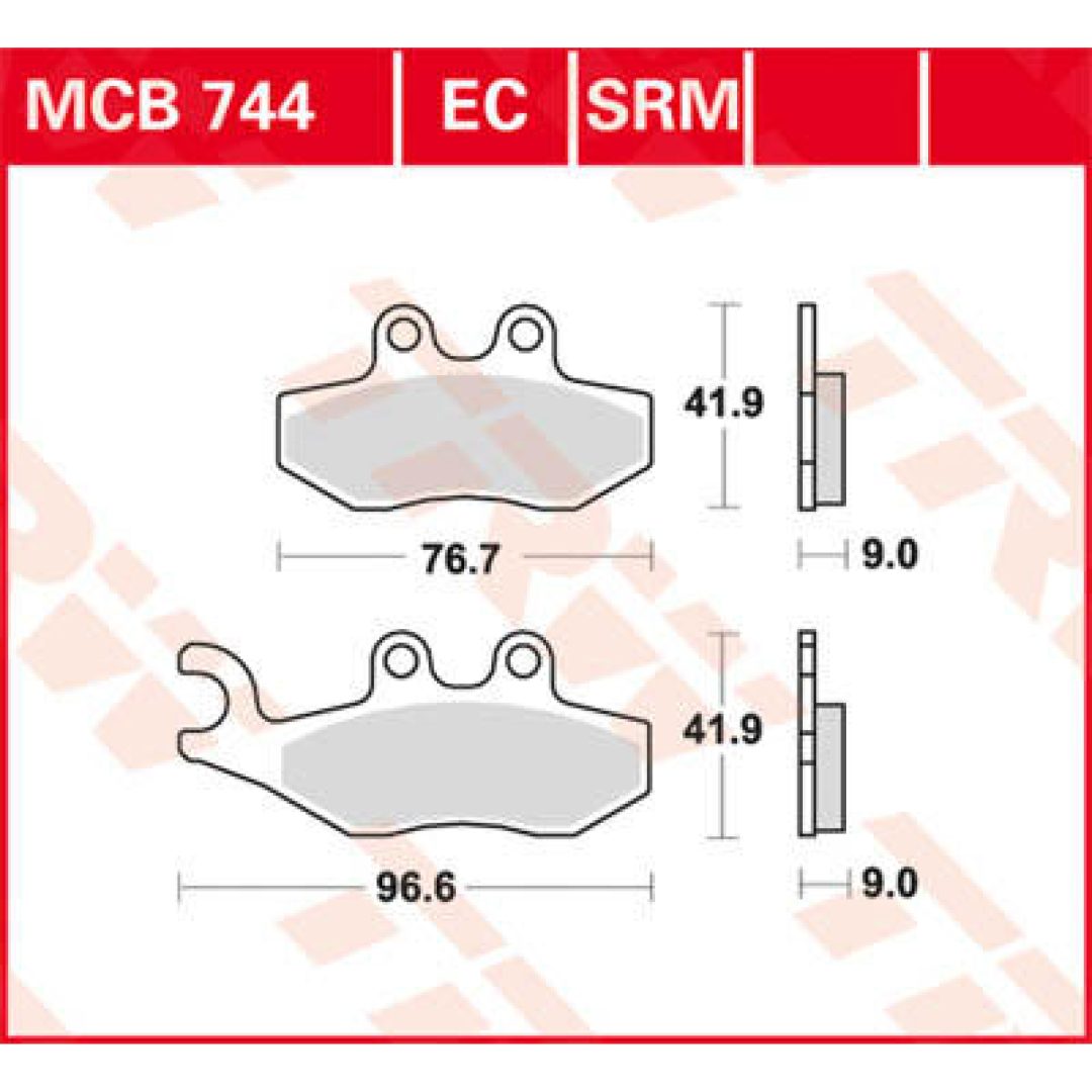 Bromsbelägg SRM TRW Silver