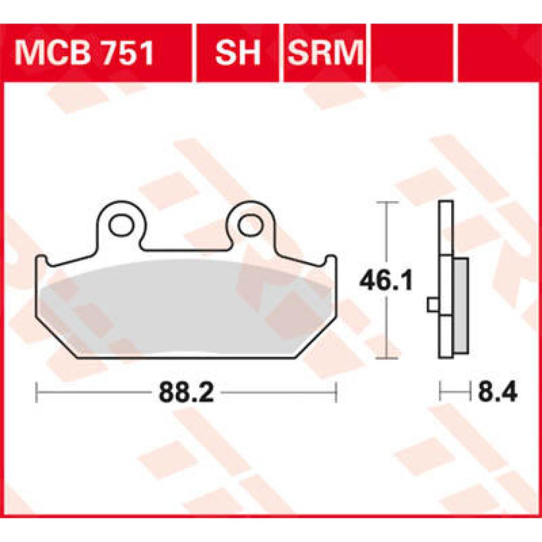 Bromsbelägg SRM TRW Silver