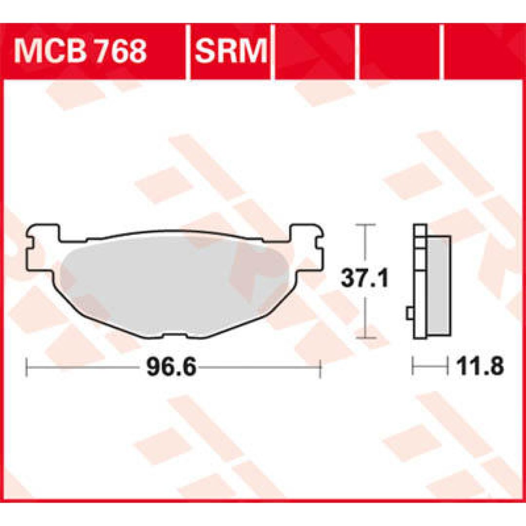 Bromsbelägg SRM TRW Silver