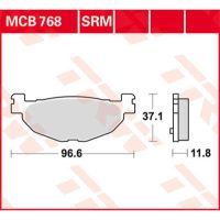 Bromsbelägg SRM TRW