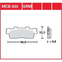 Bromsbelägg SRM TRW