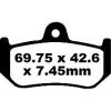 Bromsbelägg STREET BAK Double-H Metal Sintered EBC Bak – miniatyr 1