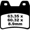 Bromsbelägg STREET BAK Double-H Metal Sintered EBC Bak – miniatyr 1