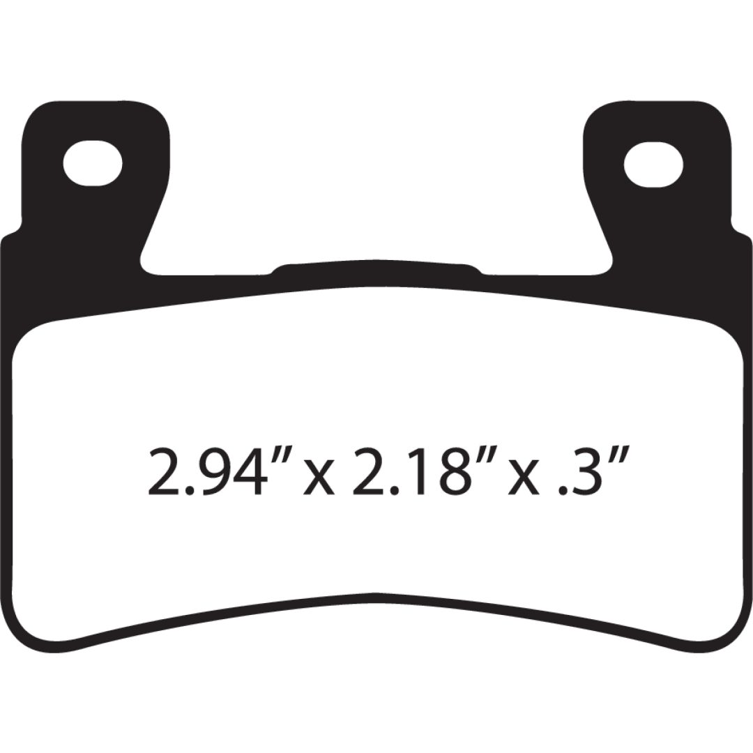 Bromsbelägg STREET FRAM Double-H Metal Sintered EBC EBC DOUBLE H PAD SET – bild 2