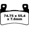 Bromsbelägg STREET FRAM Double-H Metal Sintered EBC EBC DOUBLE H PAD SET – miniatyr 1