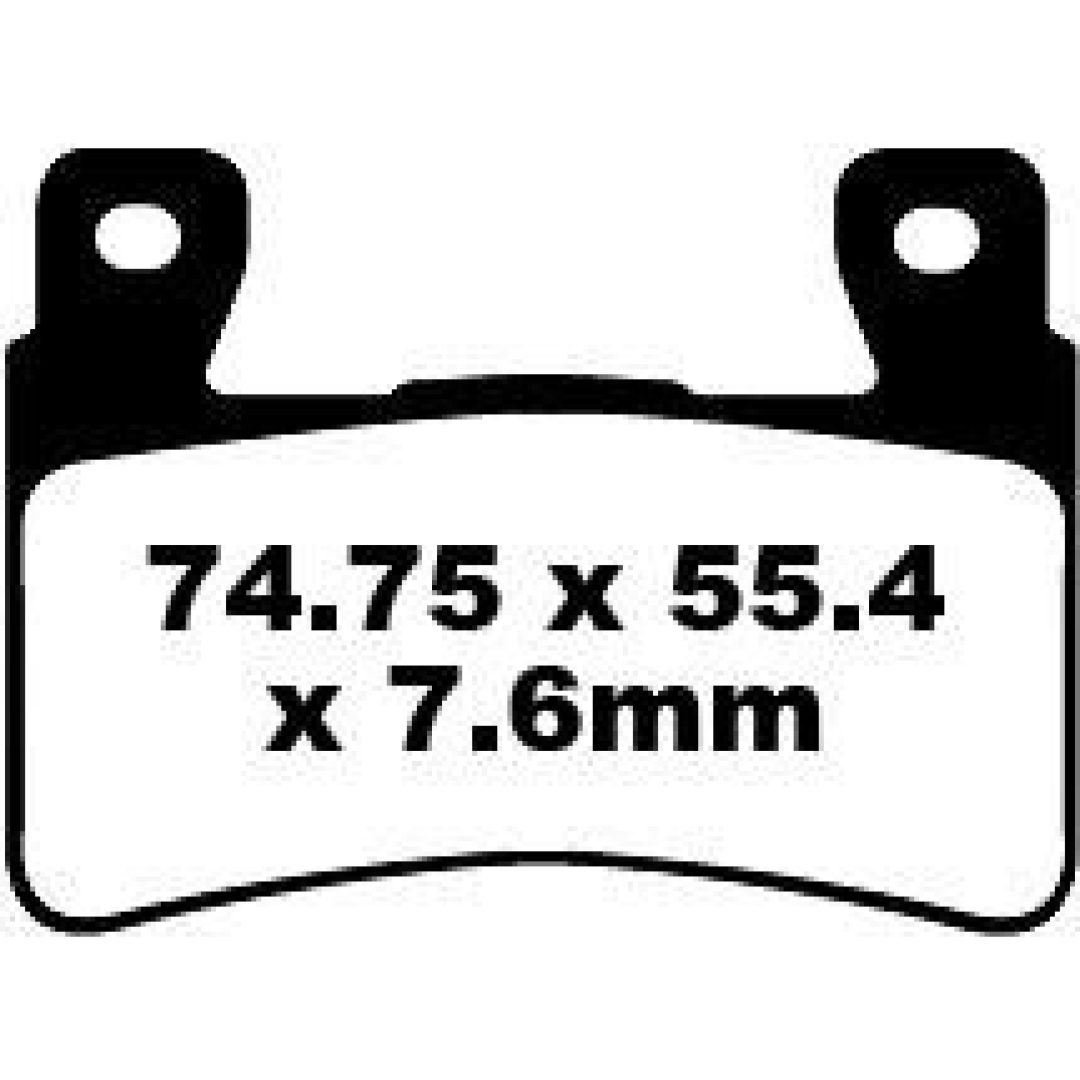 Bromsbelägg STREET FRAM Double-H Metal Sintered EBC EBC DOUBLE H PAD SET