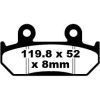 Bromsbelägg STREET FRAM Double-H Metal Sintered EBC Fram – miniatyr 1
