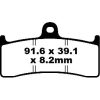 Bromsbelägg STREET FRAM Double-H Metal Sintered EBC Street – miniatyr 1