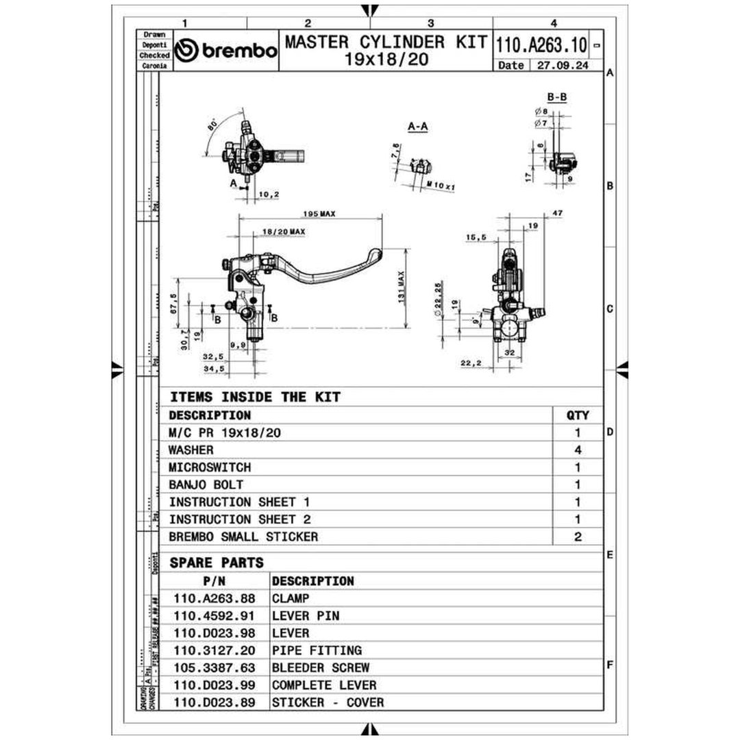Bromscylinder Pr19 RCS BREMBO – bild 4