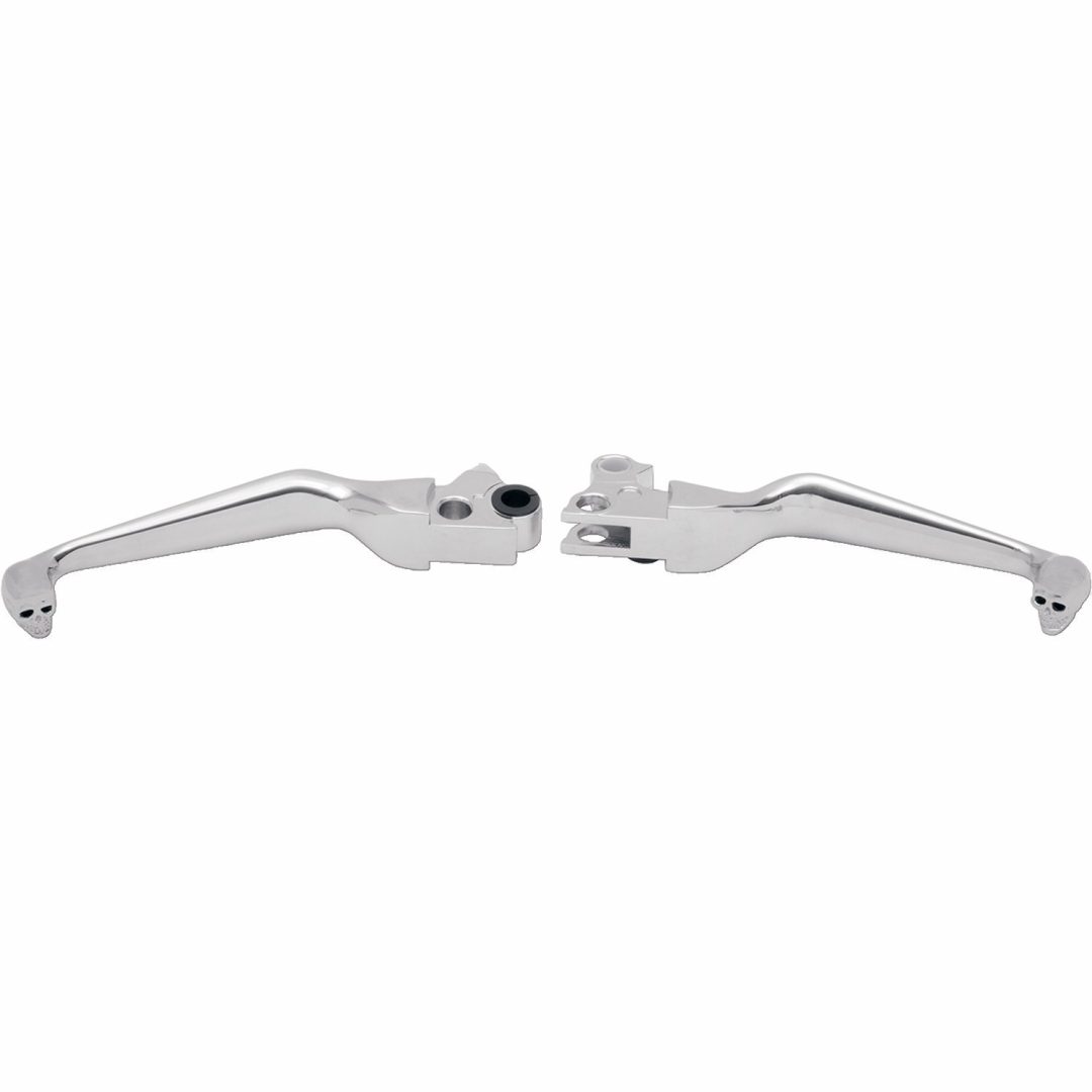 Broms/Kopplinghandtag Set Skull Chrome Drag Specialties Chrome
