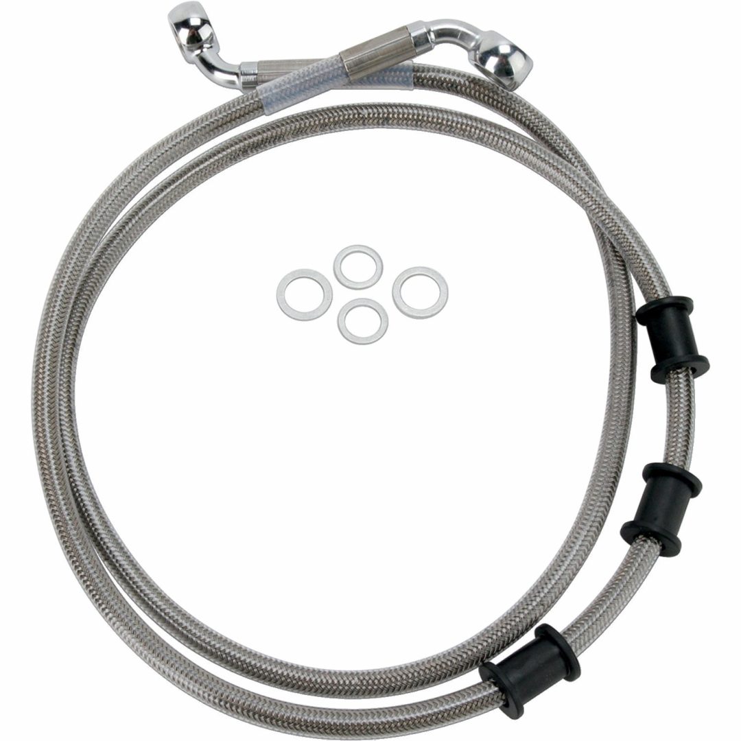 Bromsledning Förlängd Klar/silver DRAG SPECIALTIES