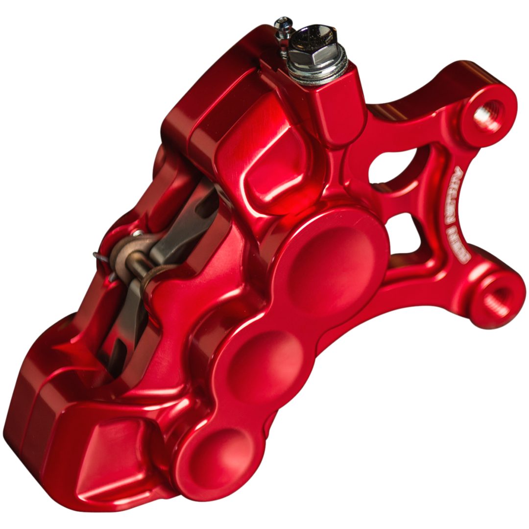 Bromsok 6-kolvs Anodiserad/röd ARLEN NESS