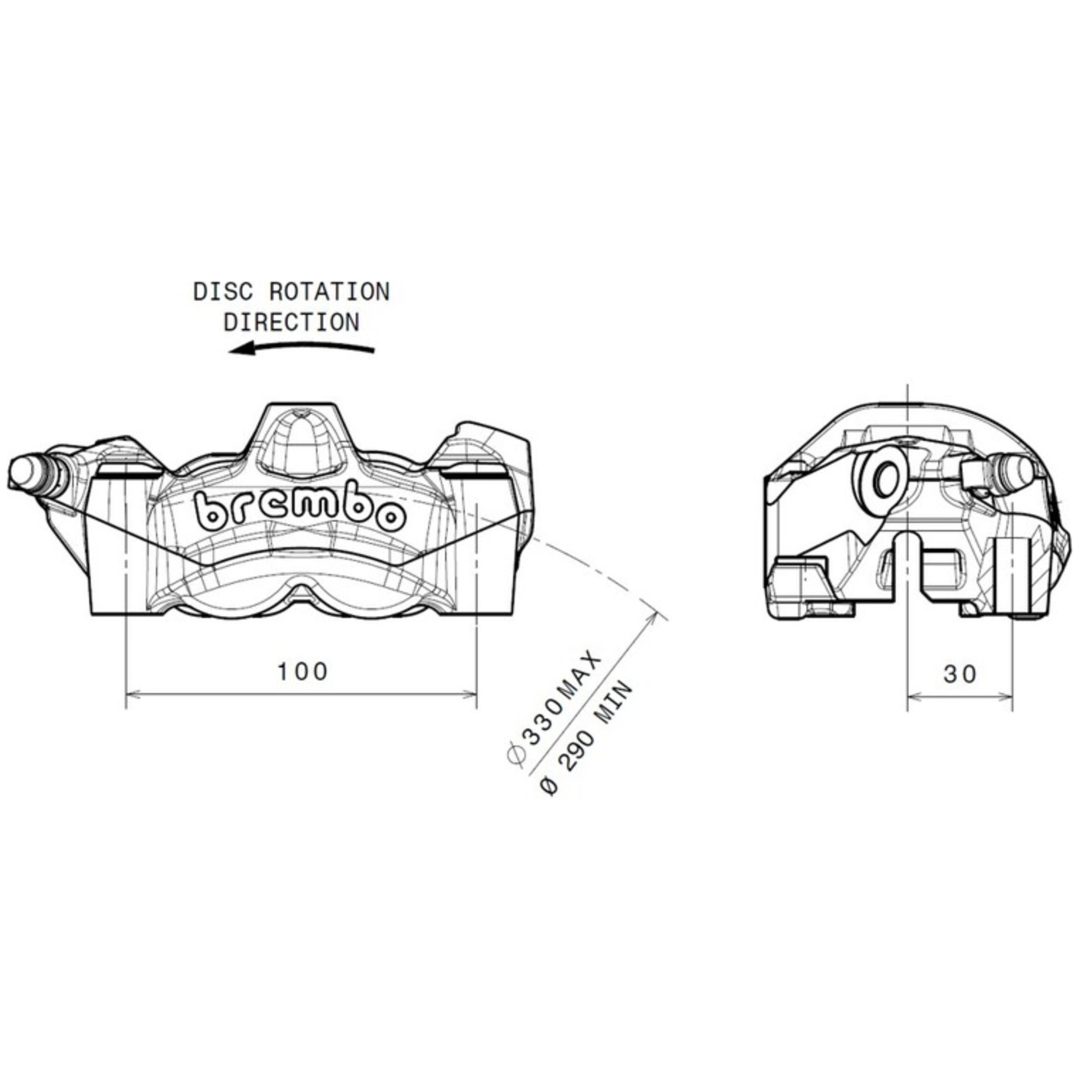 Bromsok M50 Aluminium Brembo Titan – bild 2
