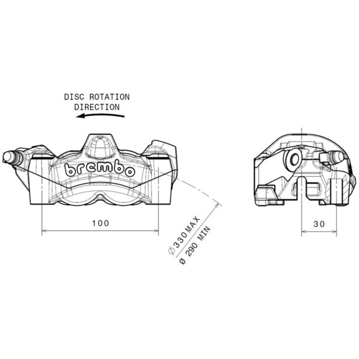 Bromsok M50 Aluminium Brembo Titan – bild 2