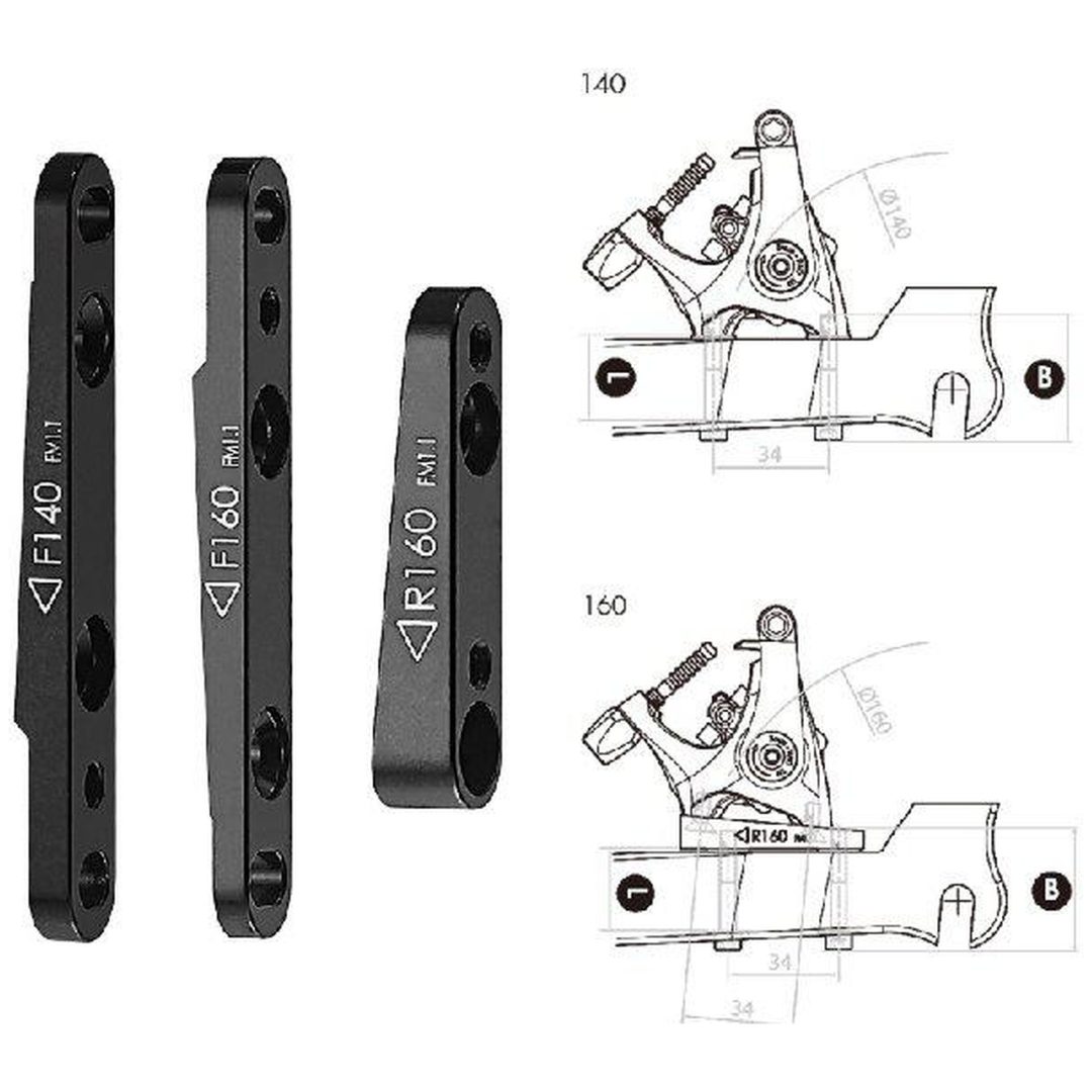 Bromsoksadapter Flat Mount Bak 203 mm TEKTRO