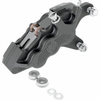 Bromsokssats Six-piston Differential-bore Front Svart Matt PERFORMANCE MACHINE