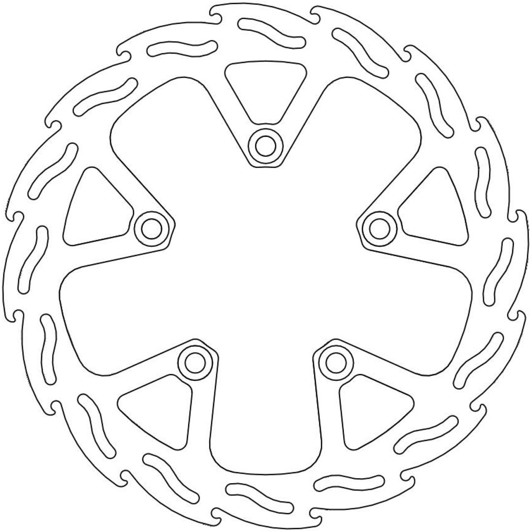Bromsskiva BAK Flame MOTO-MASTER BRAKE ROTOR FIX FLAME RIGHT