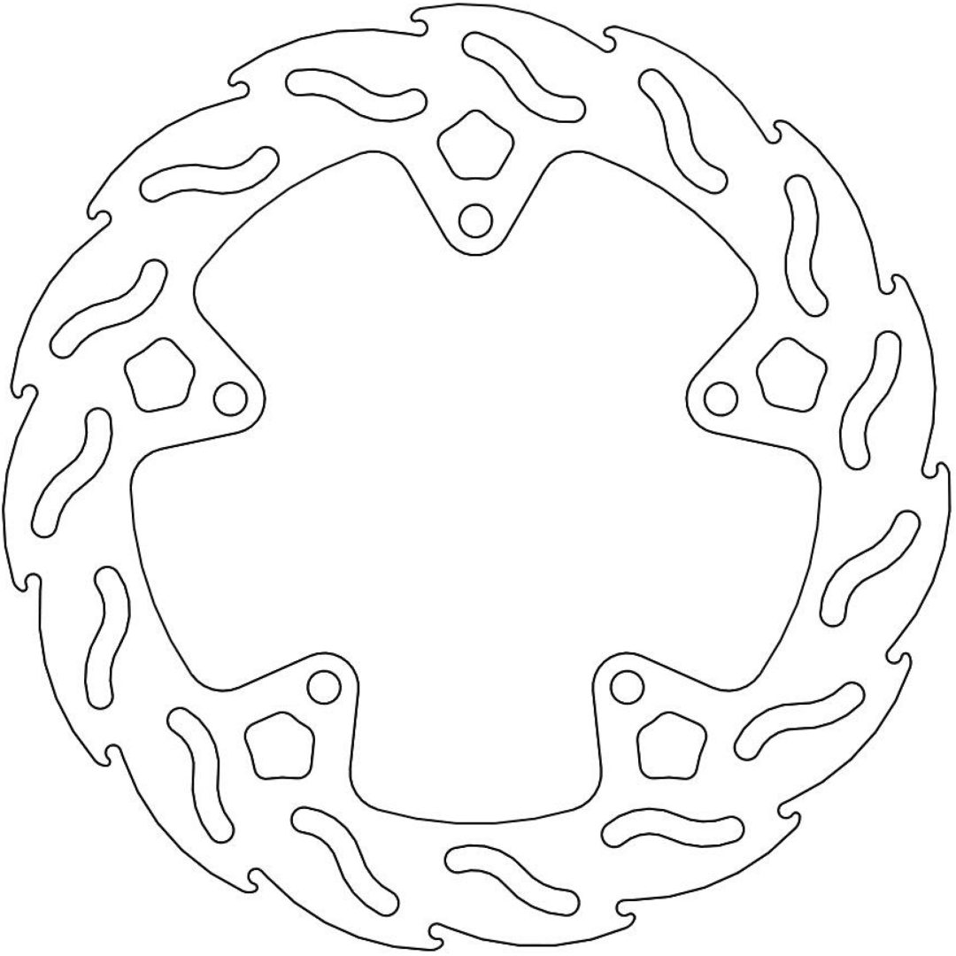 Bromsskiva BAK Flame MOTO-MASTER BRAKE ROTOR FIX FLAME RIGHT