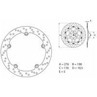 Bromsskiva BAK Serie Oro Brembo