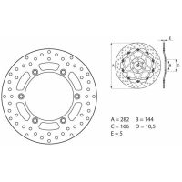 Bromsskiva BAK Serie Oro Brembo