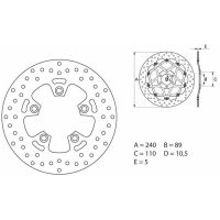 Bromsskiva BAK Serie Oro Brembo
