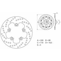 Bromsskiva BAK Serie Oro Brembo