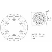 Bromsskiva BAK Serie Oro Brembo