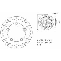 Bromsskiva BAK Serie Oro Brembo