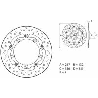 Bromsskiva BAK Serie Oro Brembo