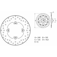 Bromsskiva BAK Serie Oro Brembo