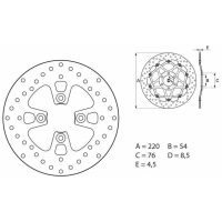 Bromsskiva BAK Serie Oro Brembo