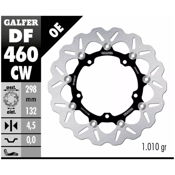 Bromsskiva Contour Flytande Svart Silver GALFER – bild 2