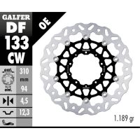 Bromsskiva Contour Flytande Svart Silver GALFER