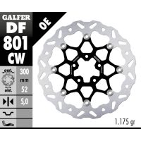 Bromsskiva Contour Flytande Svart Silver GALFER