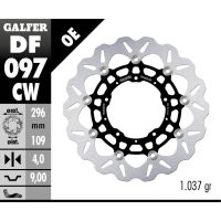 Bromsskiva Contour Flytande Svart Silver GALFER