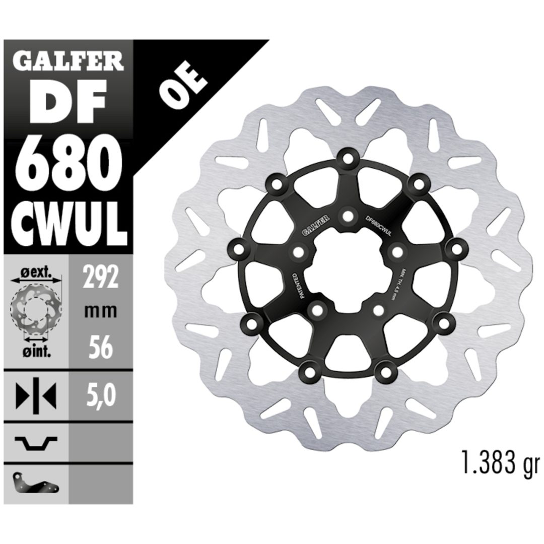 Bromsskiva Cubiq GALFER Bromsskiva – bild 2