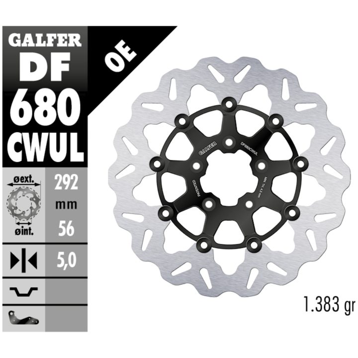 Bromsskiva Cubiq GALFER Bromsskiva – bild 2
